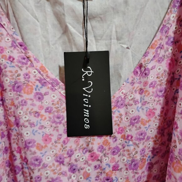 New R. Vivimos Women's Floral Dress Size L (12-14) - Picture 5 of 8